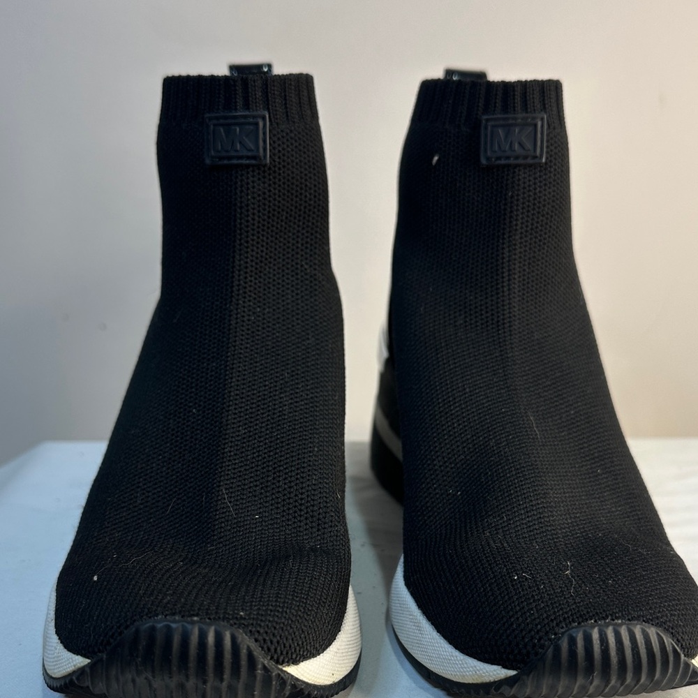 Michael Kors Black High-Top Knit Sneakers